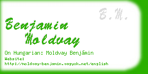 benjamin moldvay business card